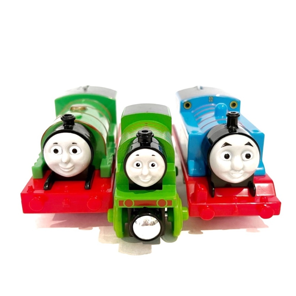 Thomas the Tank Engine Electronic Moving Train Toys Blue #1 Percy Green #6 Wood